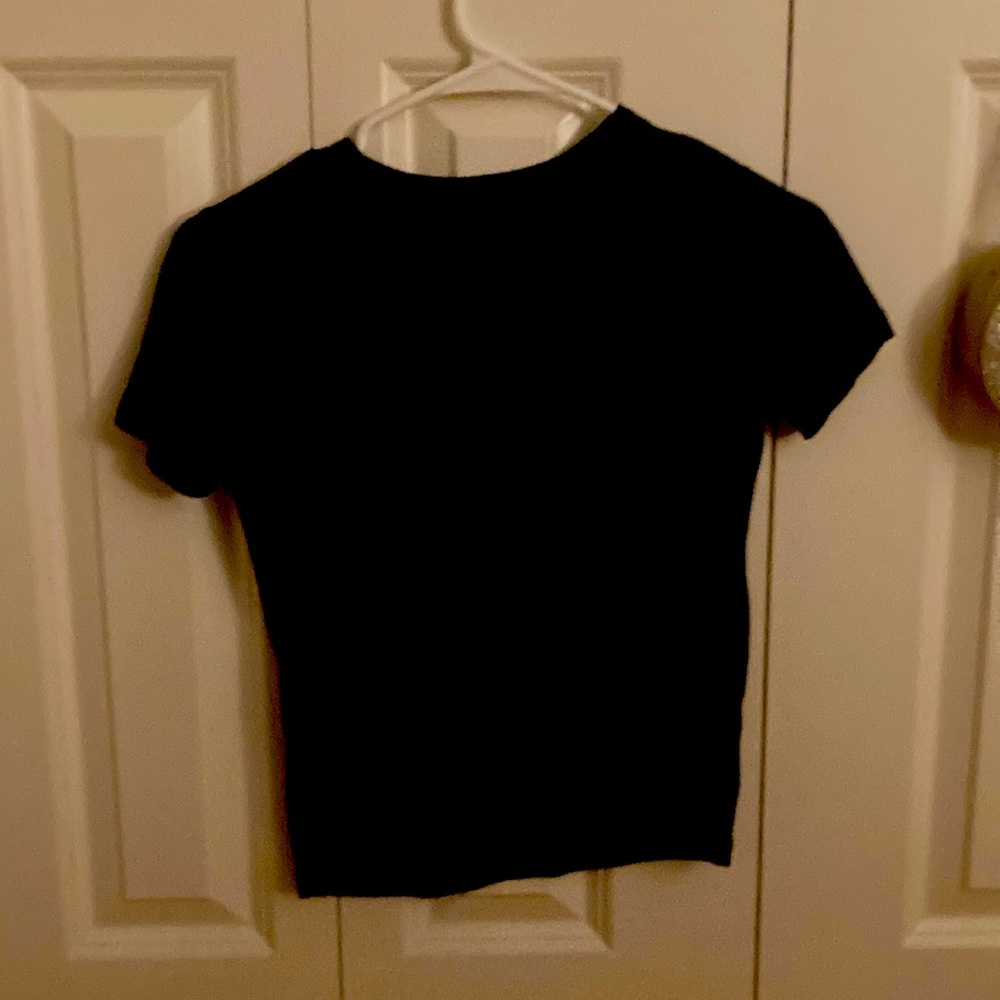 Navy Blue Cropped Shirt